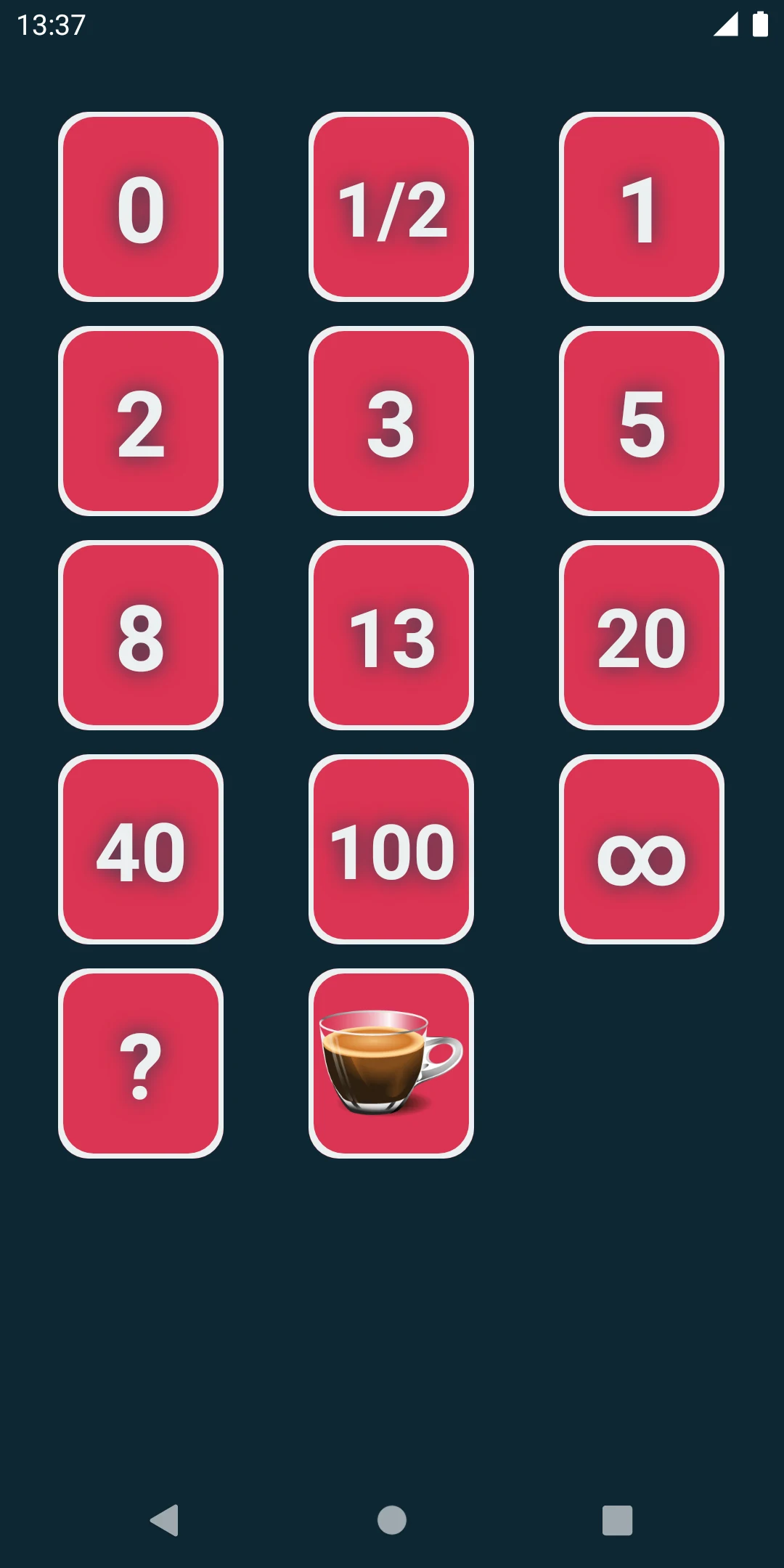Scrum Poker Cards (Agile) screenshot